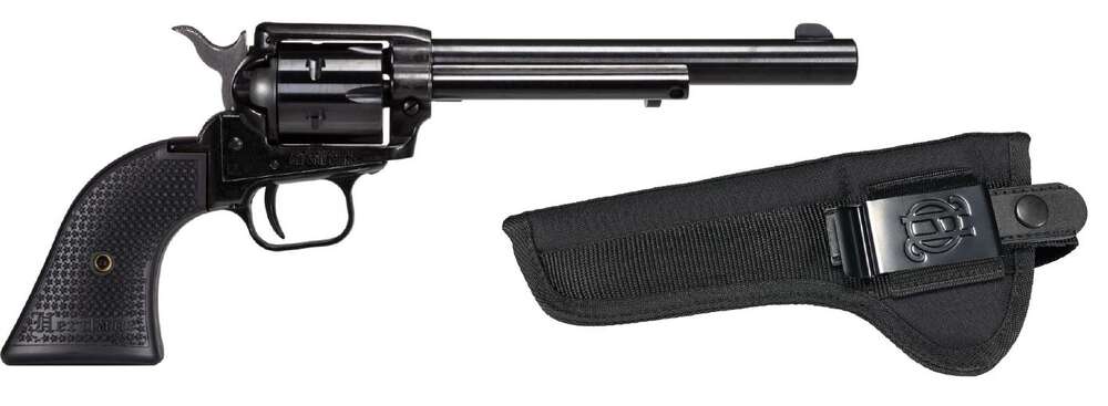 Handguns Heritage 6.50" 22LR HER RR22B6PGHOL    ROUGH R 22LR 6.5 6R GRP/HLS BLK • Model: 6.50"