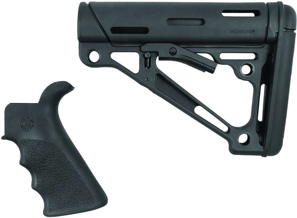 Grips Pads Stocks Hogue Ready Series HOGUE AR15 OVERMOLD 6-POSITION BUTTSTOCK & BVR-TAIL GRIP KIT COMMERCIAL