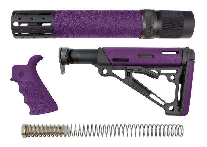 Grips Pads Stocks Hogue Ready Series HOGUE AR15/M16 KIT 3-PIECE PURPLE