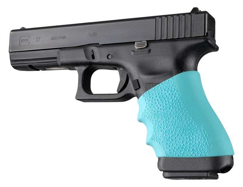 Grips Pads Stocks Hogue Ready Series Handall Full Size Grip Sleeve Aqua