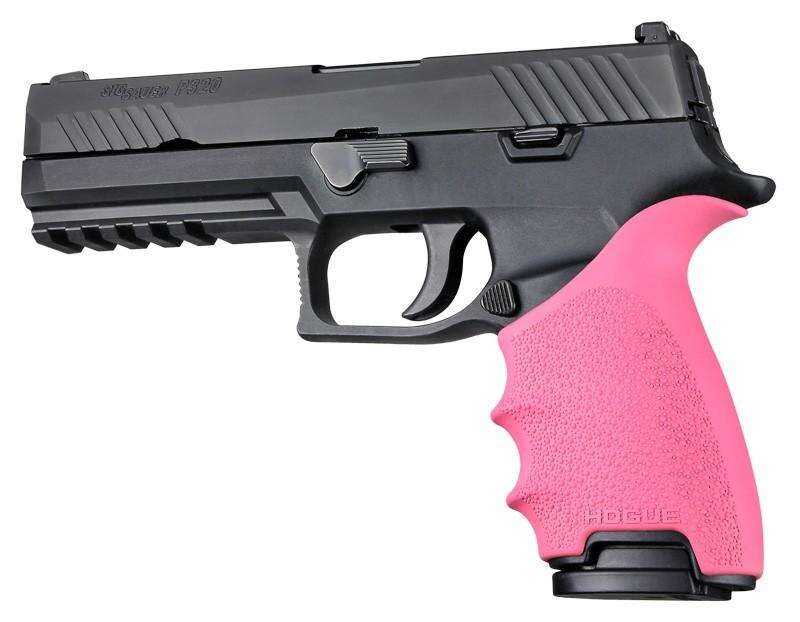 Grips Pads Stocks Hogue Ready Series HandAll Beavertail Grip Sleeve Sig Sauer P320 Pink