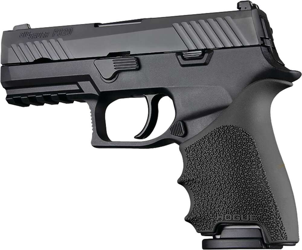 Grips Pads Stocks Hogue Ready Series HandAll Beavertail Grip Sleeve Sig Sauer P320 Compact Black