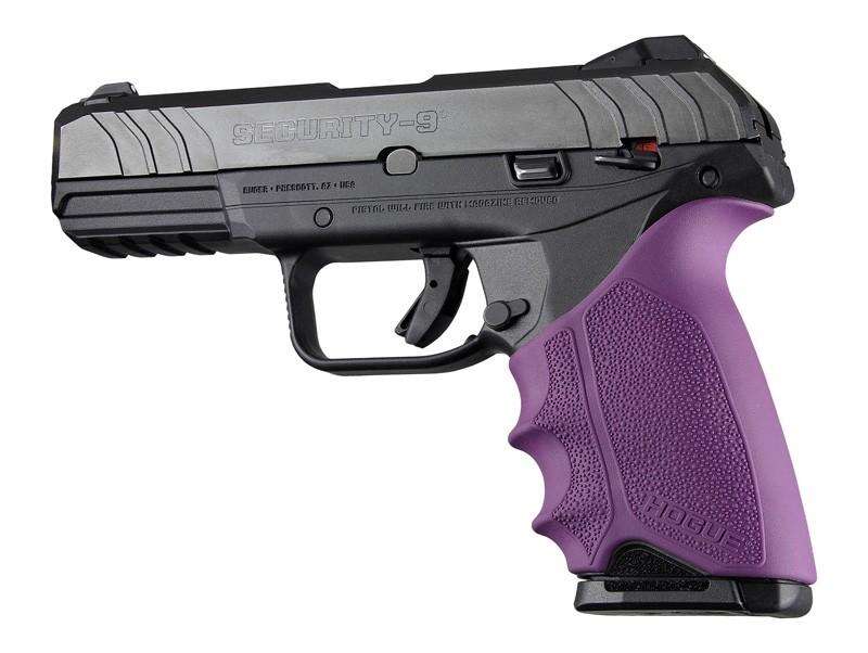 Grips Pads Stocks Hogue Ready Series HandAll Beavertail Grip Sleeve Ruger Security 9 Purple