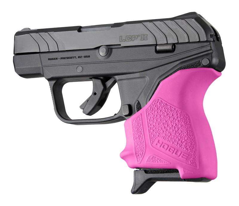 Grips Pads Stocks Hogue Ready Series HandAll Beavertail Grip Sleeve Ruger LCP II Pink