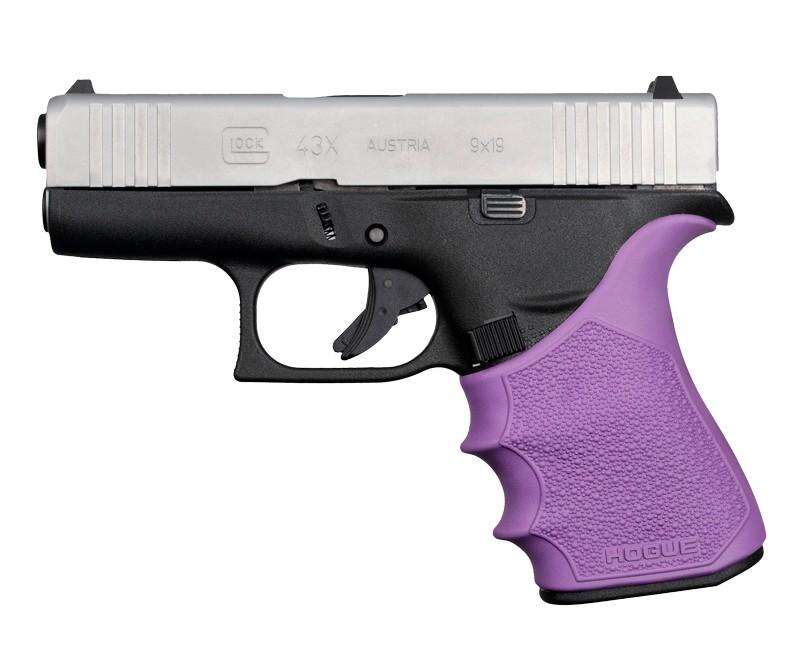 Grips Pads Stocks Hogue Ready Series HandAll Beavertail Grip Sleeve Glock 43X 48 Purple