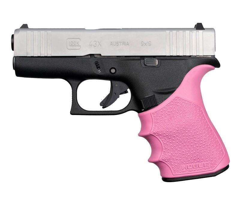 Grips Pads Stocks Hogue Ready Series HandAll Beavertail Grip Sleeve Glock 43X 48 Pink