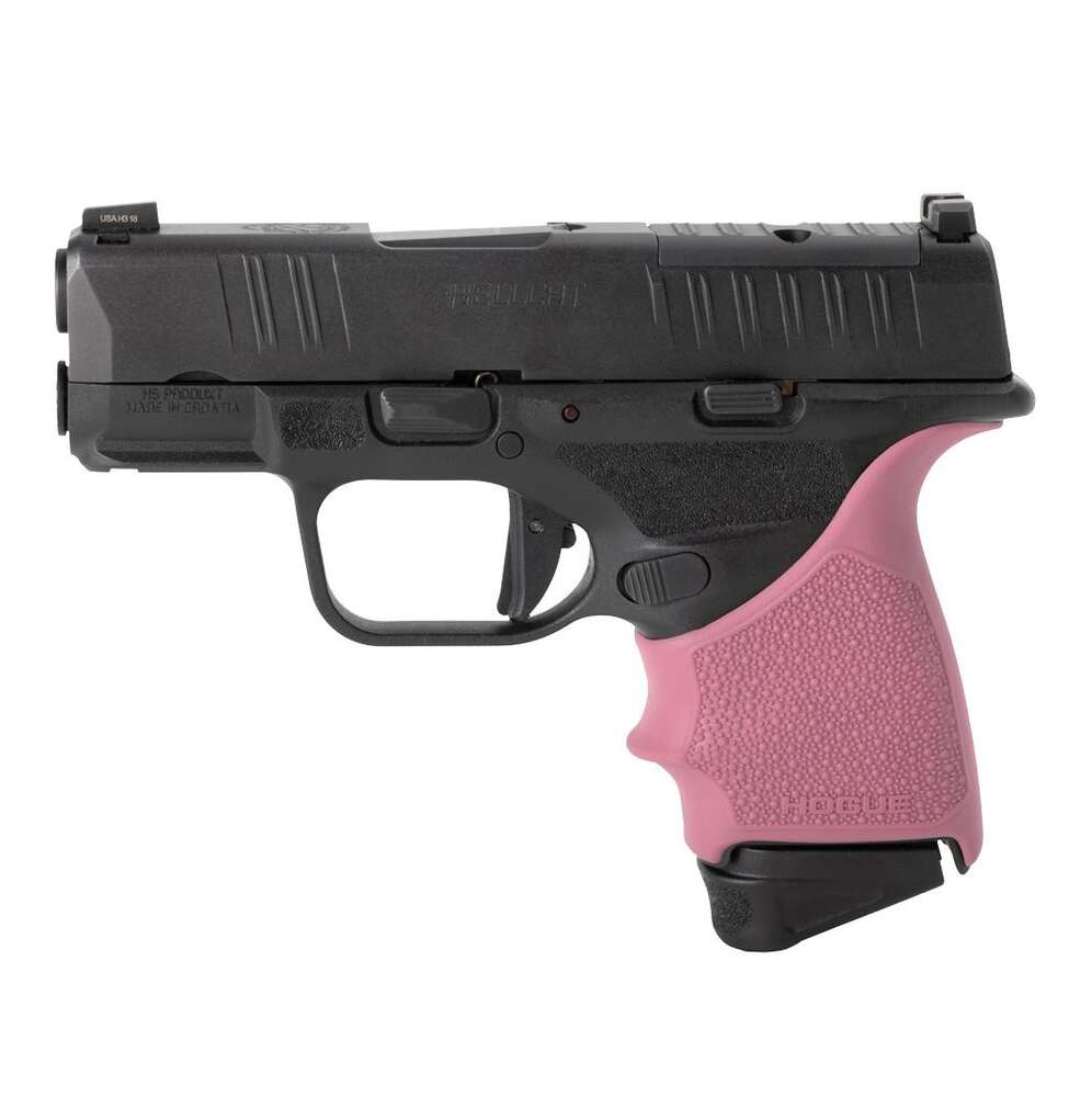 Grips Pads Stocks Hogue Ready Series HandAll Beavertail Grip Sleeve Springfield Armory Hellcat Pink