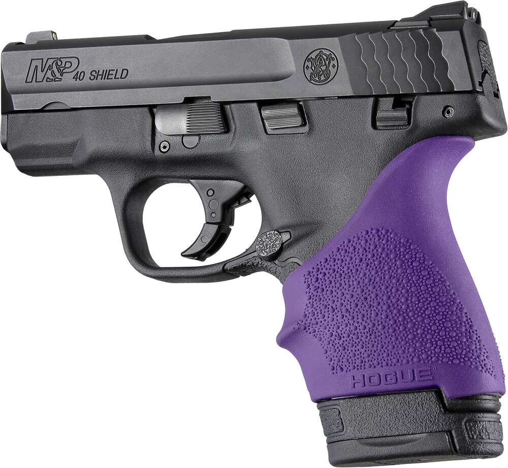 Grips Pads Stocks Hogue Ready Series HandAll Beaver Tail Grip Sleeve S&W M&P Shield Ruger LC9  Purple