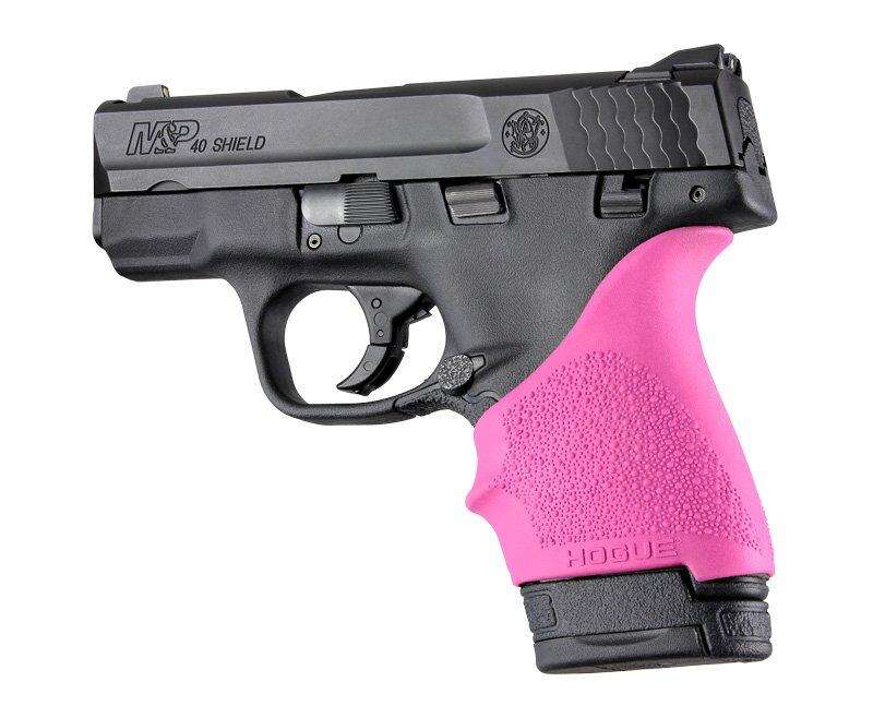 Grips Pads Stocks Hogue Ready Series HandAll Beaver Tail Grip Sleeve S&W M&P Shield Ruger LC9 Pink