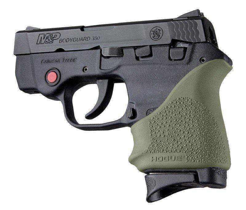 Grips Pads Stocks Hogue Ready Series HandAll Beaver Grip Sleeve S&W Bodyguard 380/Taurus TCP & Spectrum OD GN