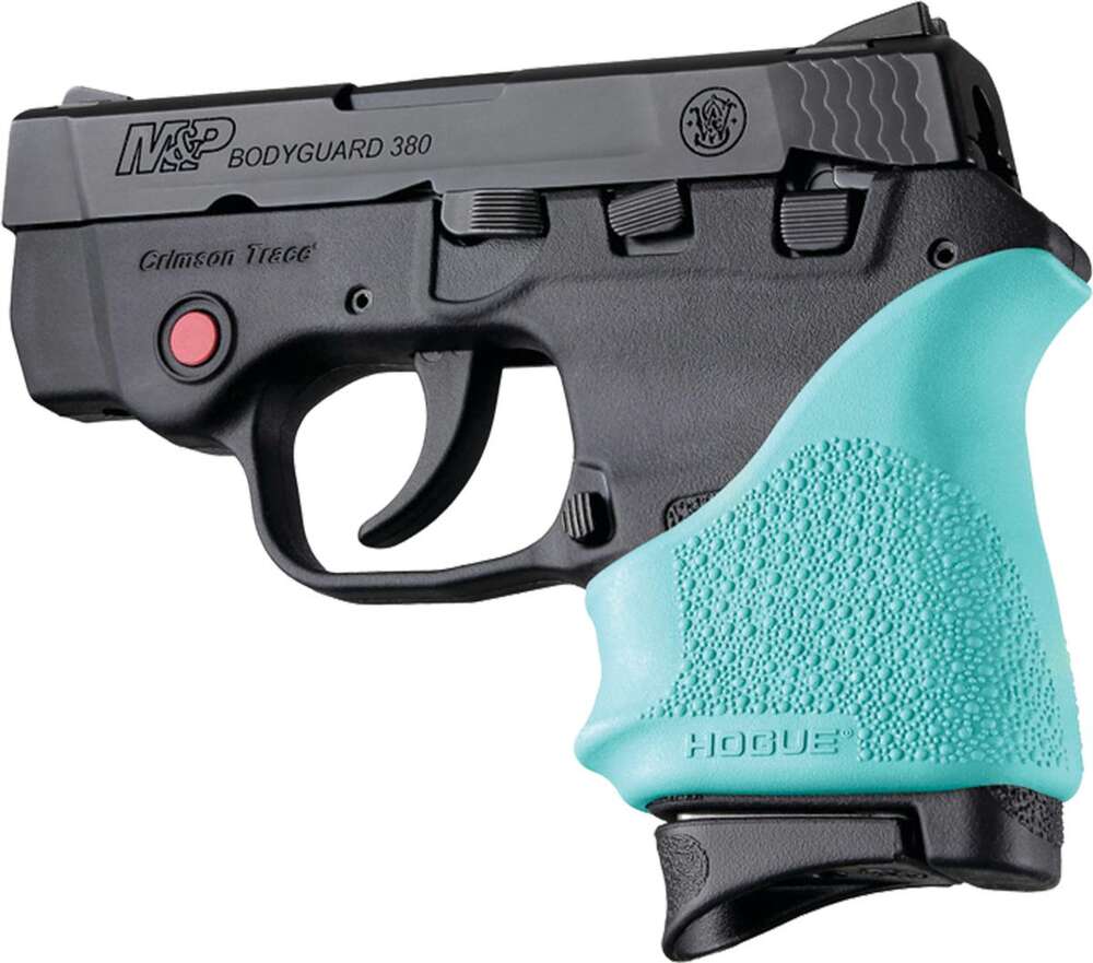 Grips Pads Stocks Hogue Ready Series HandAll Beaver Grip Sleeve S&W Bodyguard 380/Taurus TCP & Spectrum Aqua