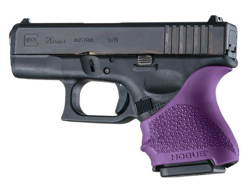 Grips Pads Stocks Hogue Ready Series HandAll Beavertail Grip Sleeve Glock 26/27 Purple