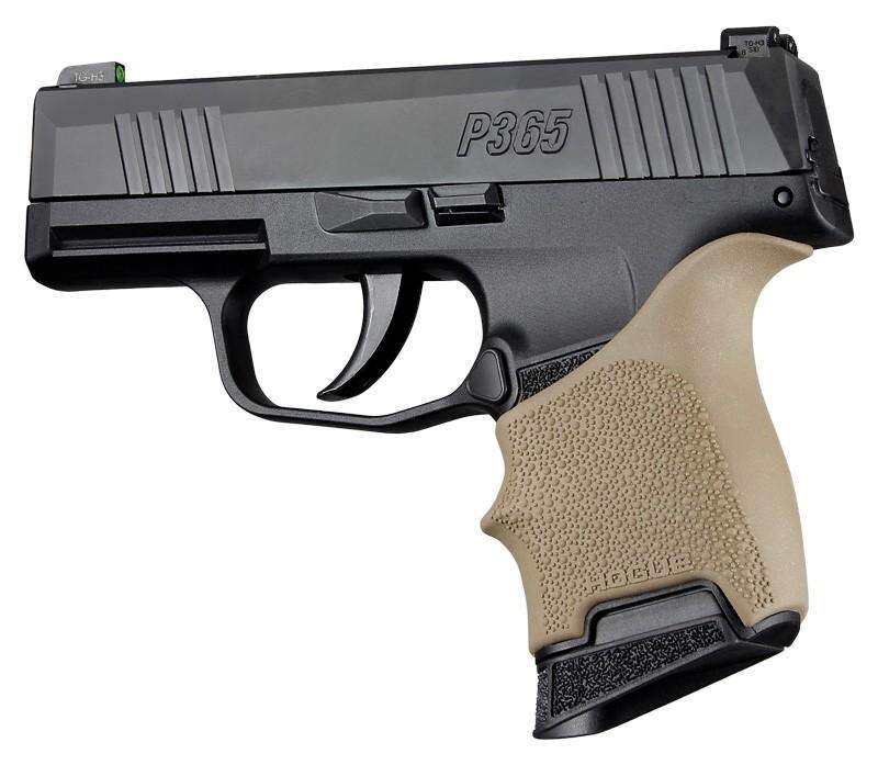 Grips Pads Stocks Hogue Ready Series HandAll Beavertail Grip Sleeve Sig Sauer P365 Flat Dark Earth