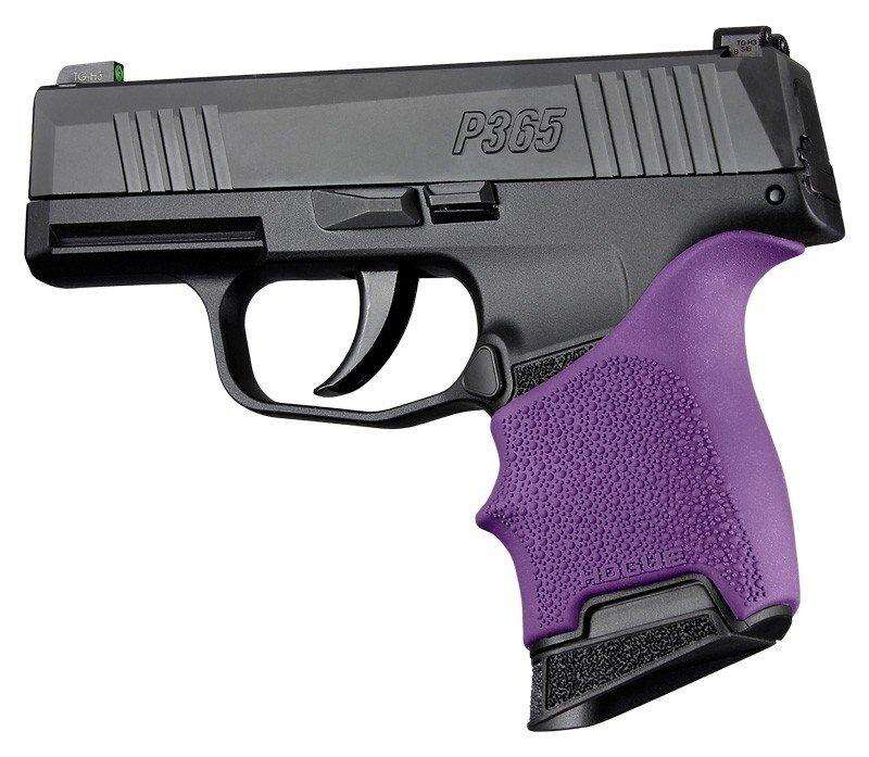 Grips Pads Stocks Hogue Ready Series HandAll Beavertail Grip Sleeve Sig Sauer P365 Purple