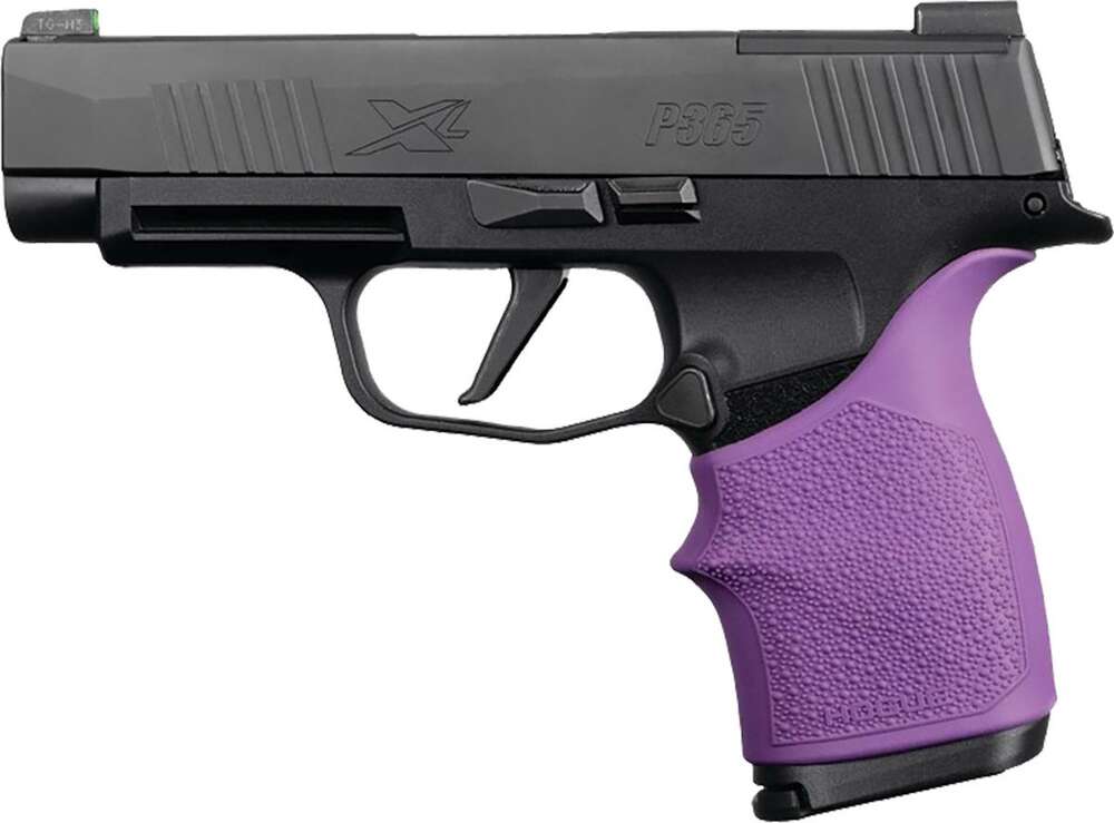 Grips Pads Stocks Hogue Ready Series HandAll Beavertail Grip Sleeve Sig Sauer P365XL Purple