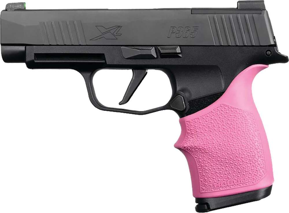 Grips Pads Stocks Hogue Ready Series HandAll Beavertail Grip Sleeve Sig Sauer P365XL Pink