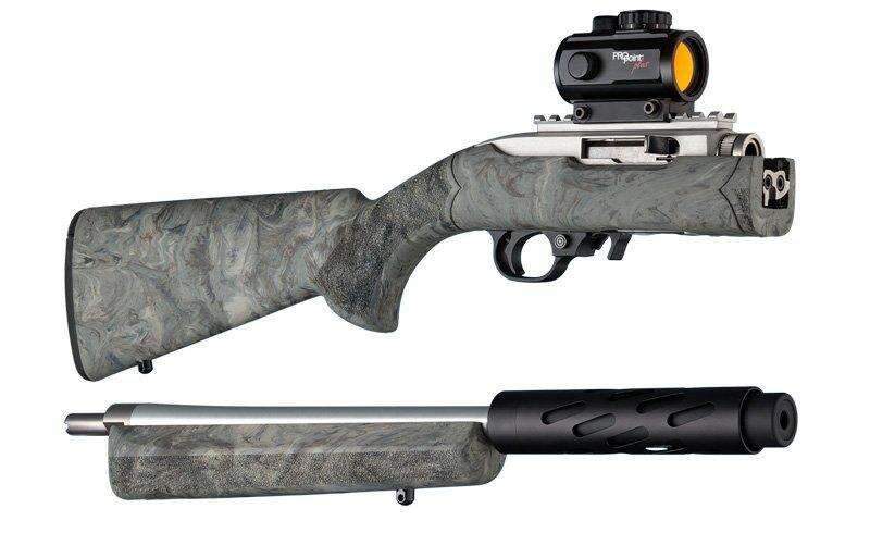 Grips Pads Stocks Hogue Ready Series HOGUE RUGER 10/22 STOCK OVERMOLD Takedown Standard Barrel Ghillie Green