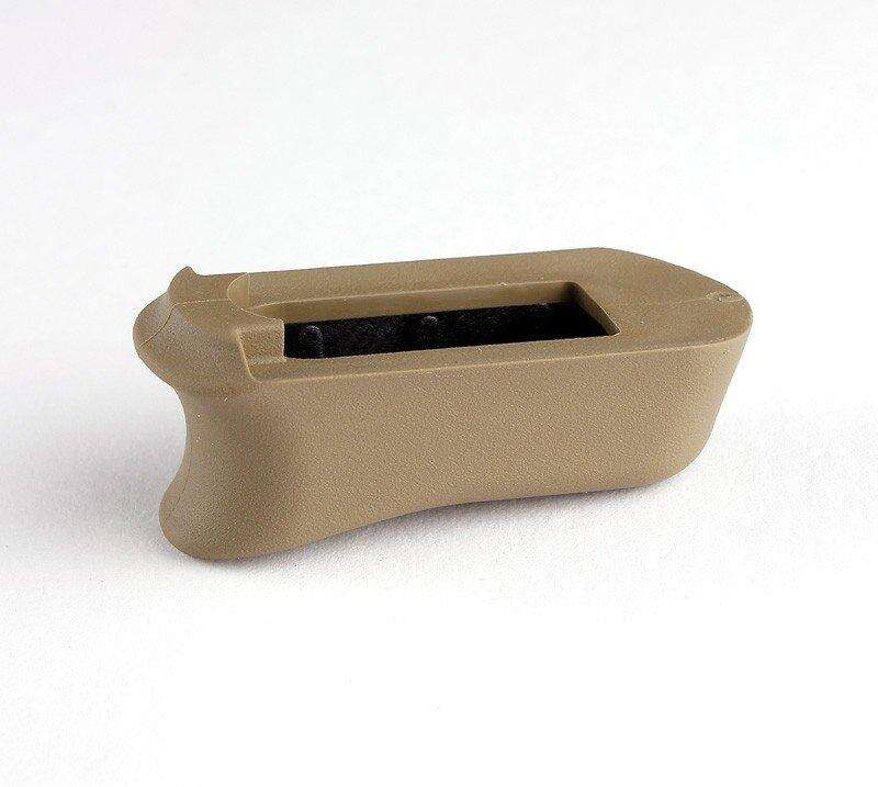 Grips Pads Stocks Hogue Ready Series Kimber Micro 9 Rubber Magazine Extended Base Pad Flat Dark Earth