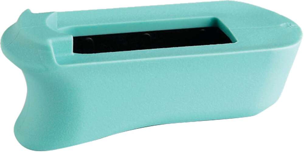 Grips Pads Stocks Hogue Ready Series Kimber Micro 9 Rubber Magazine Extended Base Pad Aqua