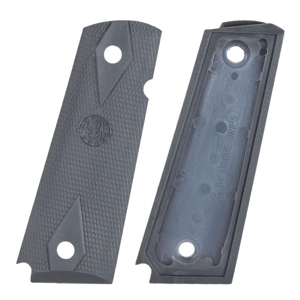 Grips Pads Stocks Hogue Ready Series HOGUE 1911 GOVERNMENT PANELS DIAMOND CHECKERED PEWTER