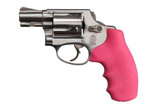 Grips Pads Stocks Hogue Ready Series HOGUE RUBBER GRIP S&W J-FRAME ROUND BUTT PINK