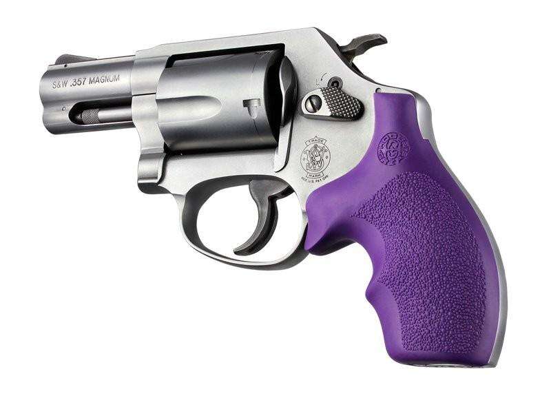 Grips Pads Stocks Hogue Ready Series HOGUE RUBBER GRIP S&W J-FRAME ROUND BUTT BANTAM STYLE PURPLE