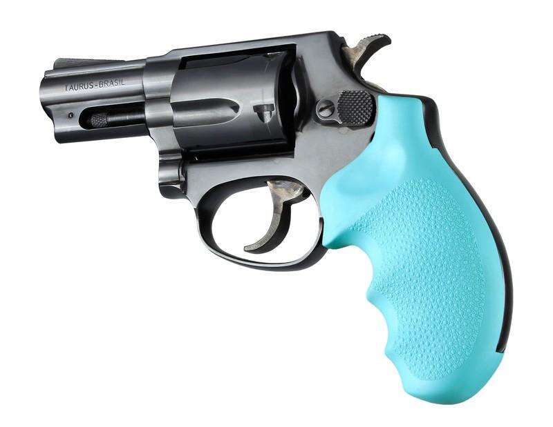 Grips Pads Stocks Hogue Ready Series Taurus 85 Rubber Monogrip Aqua