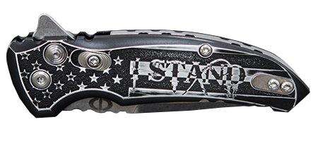 Knives Hogue Ready Series X1-Microflip 2.75" Knife Custom Outlaw Ordnance I Stand Engraving • Model: Ready Series