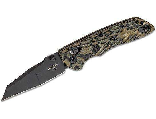 Knives Hogue Ready Series Hogue Deka ABLE Folding Knife 3.25" Black Mod Wharncliffe Green G-10