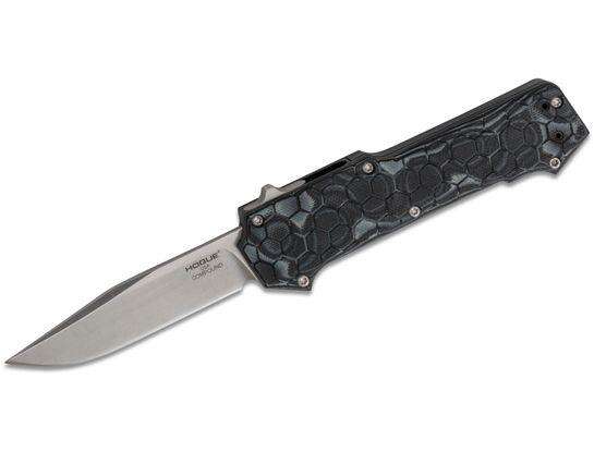 Knives Hogue Ready Series Hogue Knives Compound OTF Clip Point Automatic Knife Black (3.5" SW)