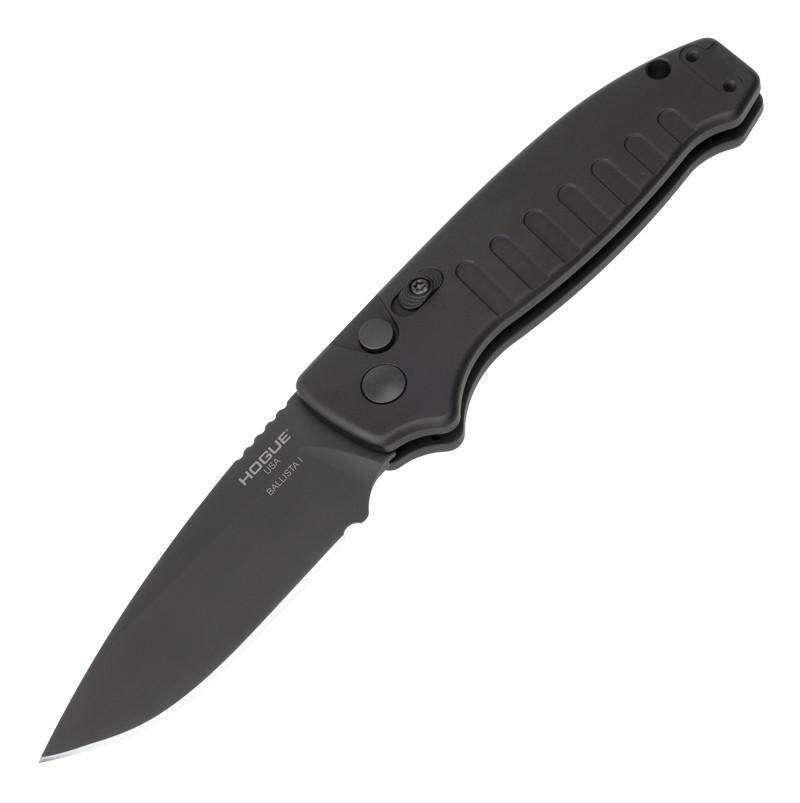 Knives Hogue Ready Series Hogue Ballista-I 3.5 Button Lock Auto Drop Point Blk