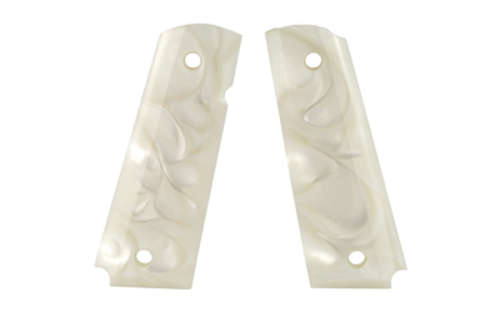 Grips Pads Stocks Hogue Polymer Grip HOGUE GRIP 1911 GOVT PEARL AMBI WHT