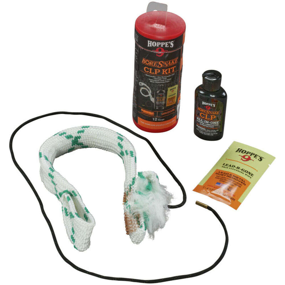 Cleaning Equipment Hoppes Ready Series Boresnake w/ CLP Cleaning Kit 12GA Shotgun Clam