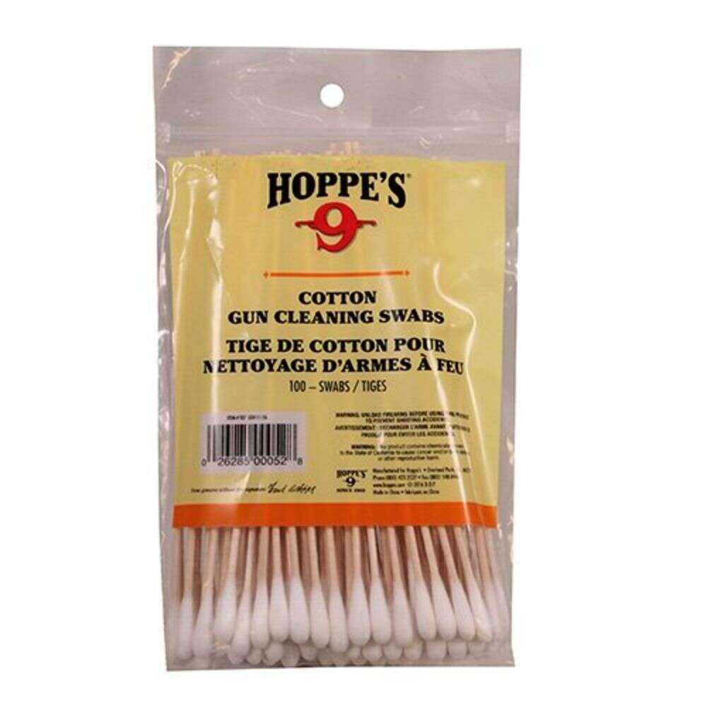 Cleaning Equipment Hoppes Ready Series COTTON CLEANING SWAB 100 CT WOOD GRAIN 5.9 LONG POLY BAG