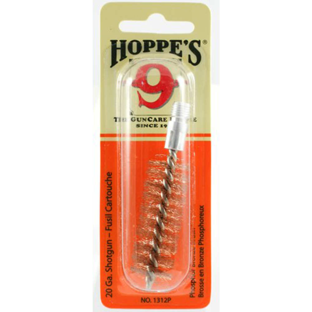 Cleaning Equipment Hoppes 4.50" BRONZE 20GA SHOTGUN BORE BRUSH