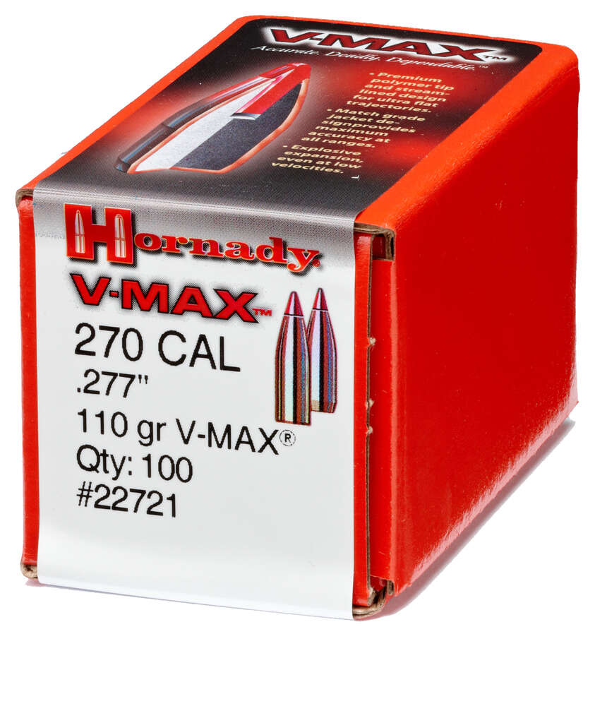 Ammunition Hornady Ready Series V-MAX 270 CAL .277 110GR W/CAN