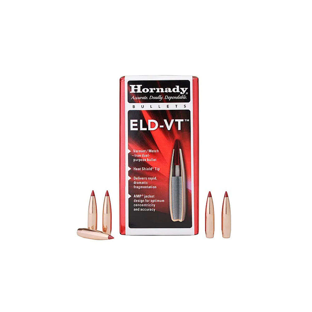 Ammunition Hornady Ready Series Hornady ELD-VT Bullets 22 CAL .224 62 GR 100 Rds