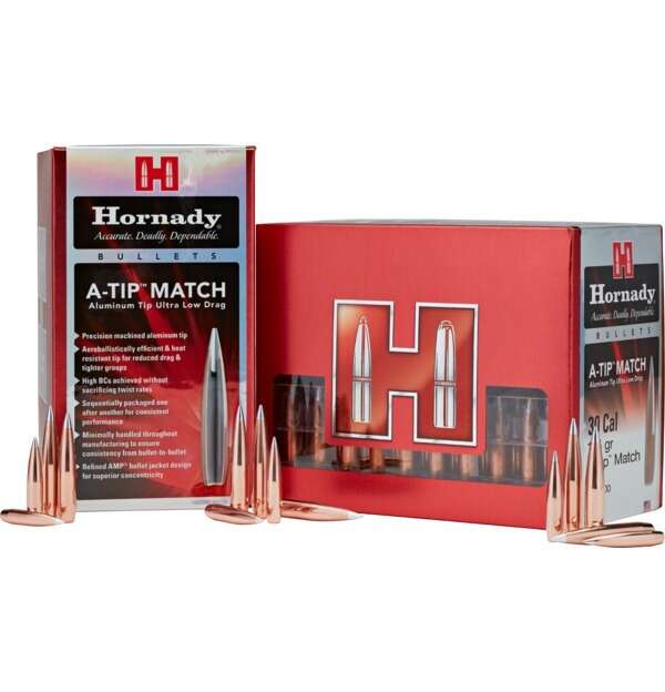 Ammunition Hornady Ready Series 7mm 7MM .284 166 GR A-TIP Match Bullet 100/CT