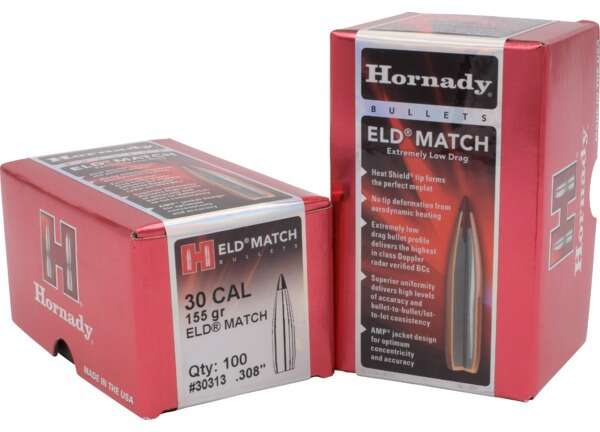 Ammunition Hornady Ready Series 308Win 30 CAL .308 155 GR ELD MATCH 100 rounds