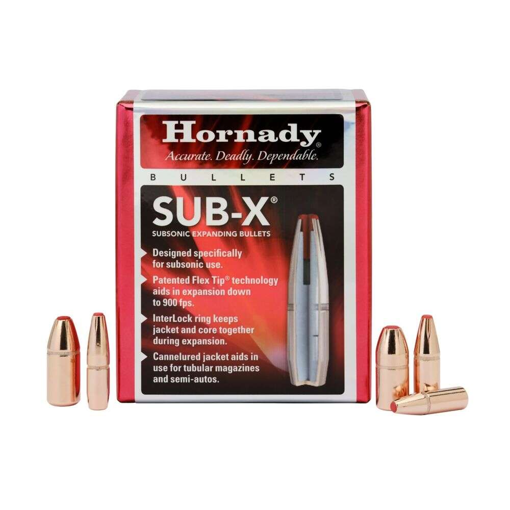 Ammunition Hornady Ready Series 308Win 30 CAL (30-30 WIN) .308 175 GR SUB-X Bullet 100/CT