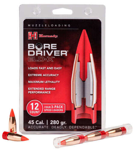 Ammunition Hornady Ready Series HORNADY 45 CAL 280 GR BORE DRIVER ELD-X 12 ROUND BOX