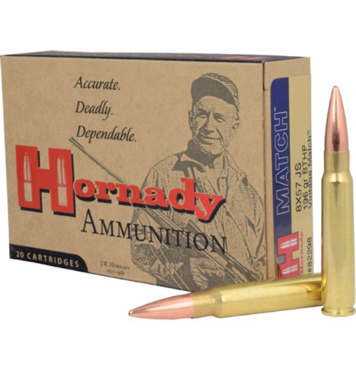 Ammunition Hornady Ready Series AMMO VINTAGE MATCH 8X57 JS 196GR BTHP