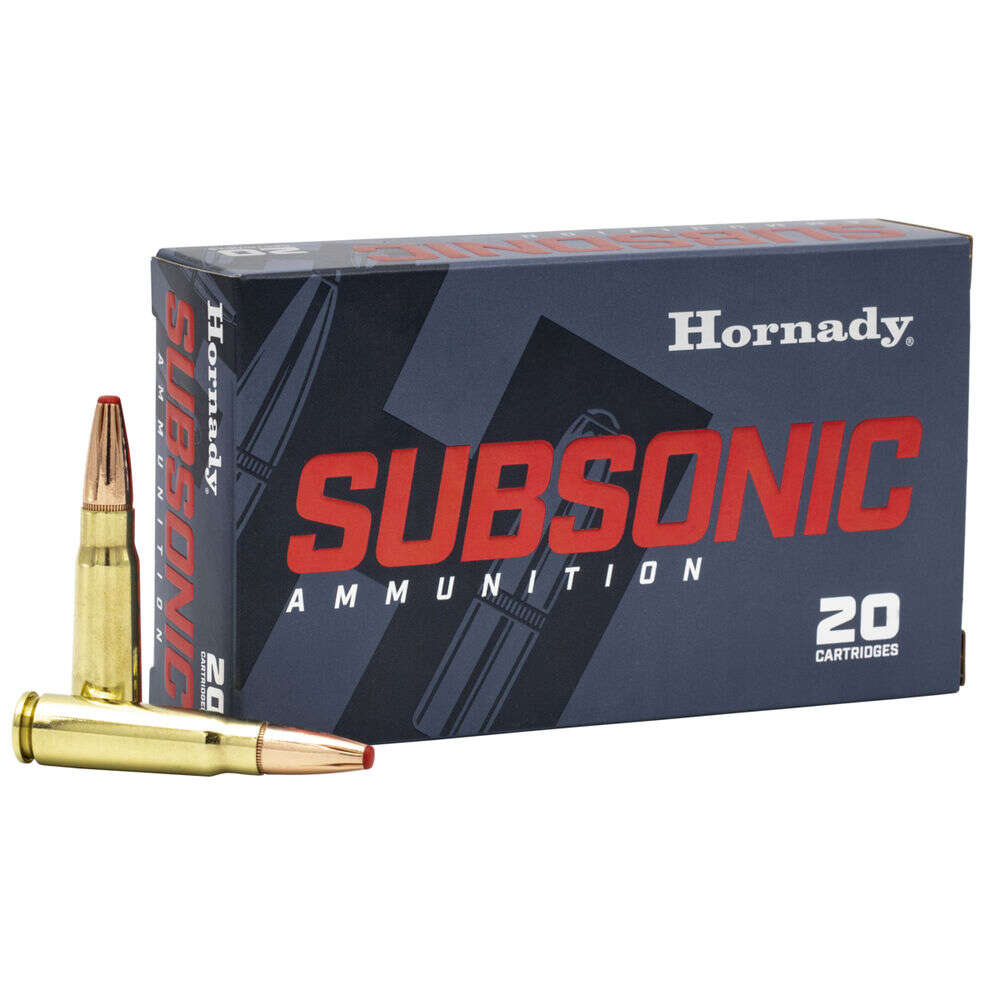 Ammunition Hornady Subsonic 7.62x39mm HRNDY 7.62X39 255GR SUB-X 20/200