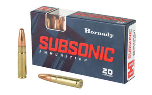 Ammunition Hornady Subsonic 300Blackout HRNDY 300BLK 190GR SUB-X 20/200