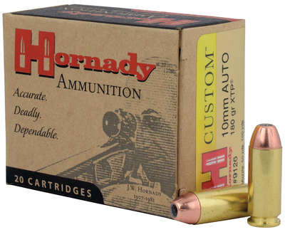 Ammunition Hornady Custom 10mm HRNDY 10MM 155GR XTP 20/200