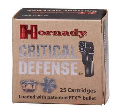 Ammunition Hornady Critical Defense HRNDY CD 40SW 165GR 20/200