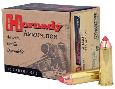 Ammunition Hornady LeverEvolution 44Magnum HRNDY LVREVO 44MAG 225GR 20/200