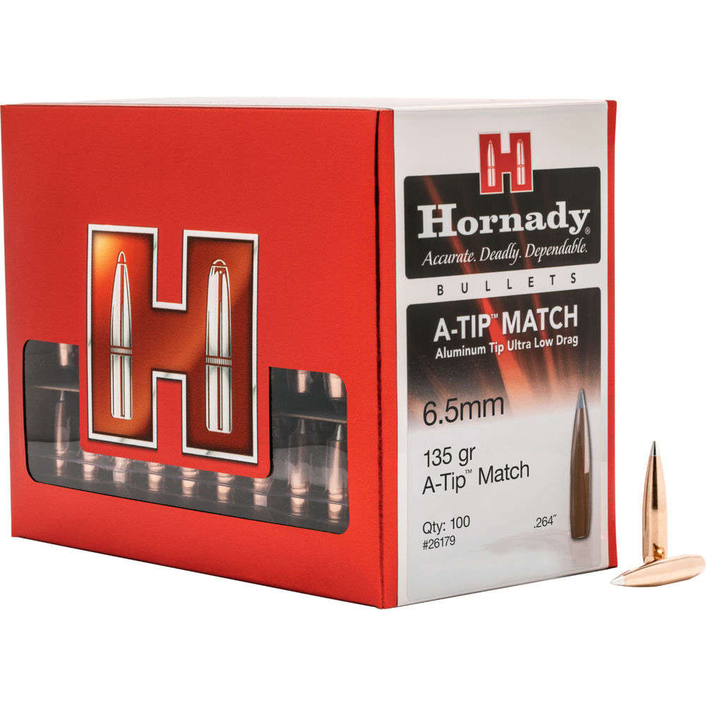 Ammunition Hornady 4.50" BULLET 6.5MM 264 135GR A-TIP MAT 100/BX