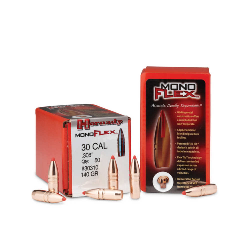 Ammunition Hornady 4.50" 30 30 BULLET 30 CAL 308 140 GR MFX 50/BX