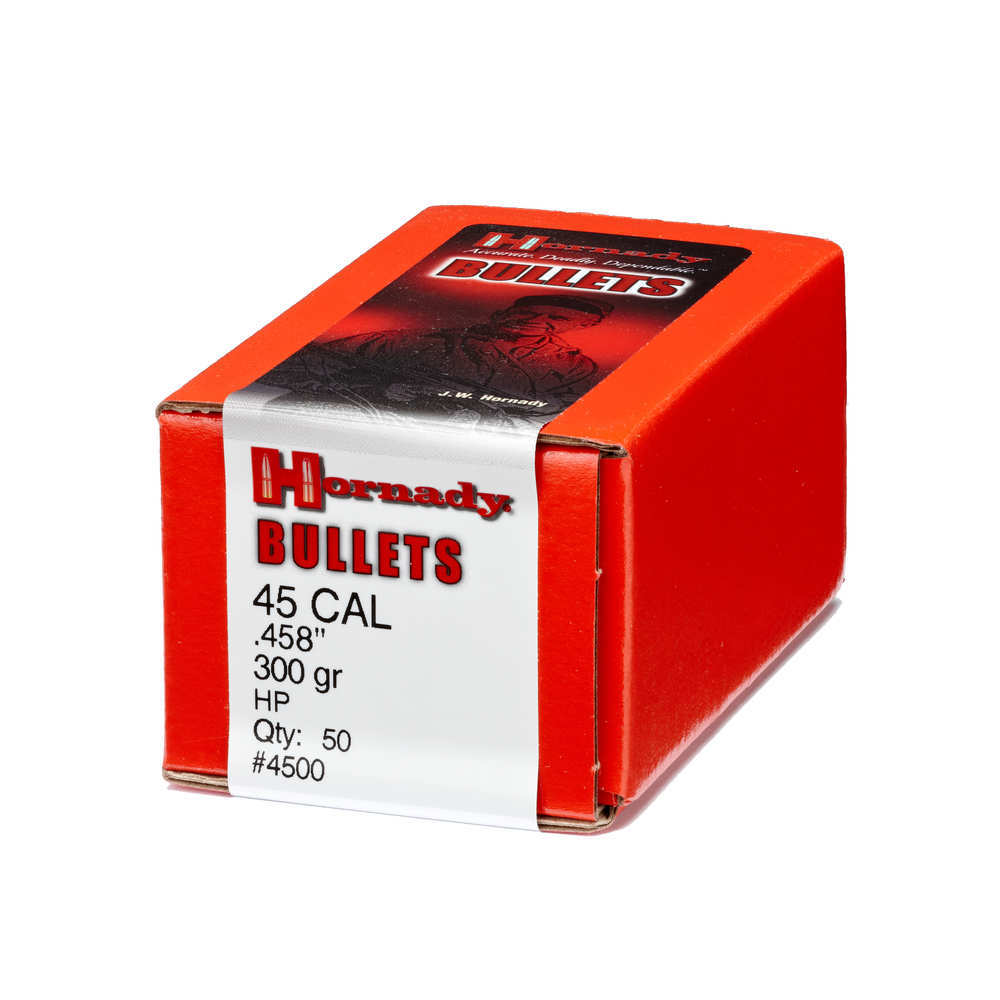 Ammunition Hornady 4.50" BULLET 45 CAL 458 300 GR HP 50/BX